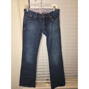 Lucky Brand Womens Low Rise Bootcut Jeans 28 Distressed Denim Y2K Retro Western